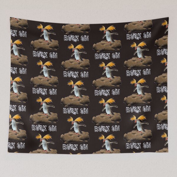 Item preview, Rock On Rockhopper Penguin - Cute Rocker Bird Illustration With Sass designed and sold by TheArtOfTreble.