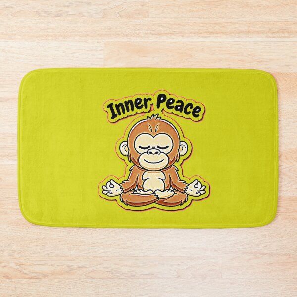 Item preview, Inner Peace Monkey Meditation Sticker – Cute Zen Yoga Animal Calm Mindfulness Design designed and sold by zohocreations.