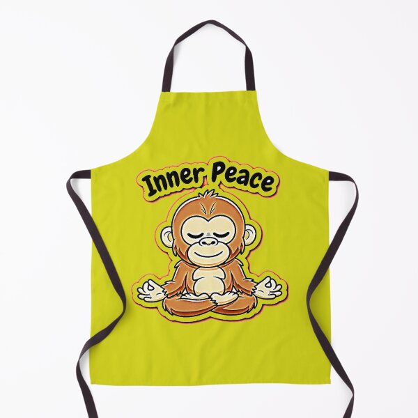 Item preview, Inner Peace Monkey Meditation Sticker – Cute Zen Yoga Animal Calm Mindfulness Design designed and sold by zohocreations.