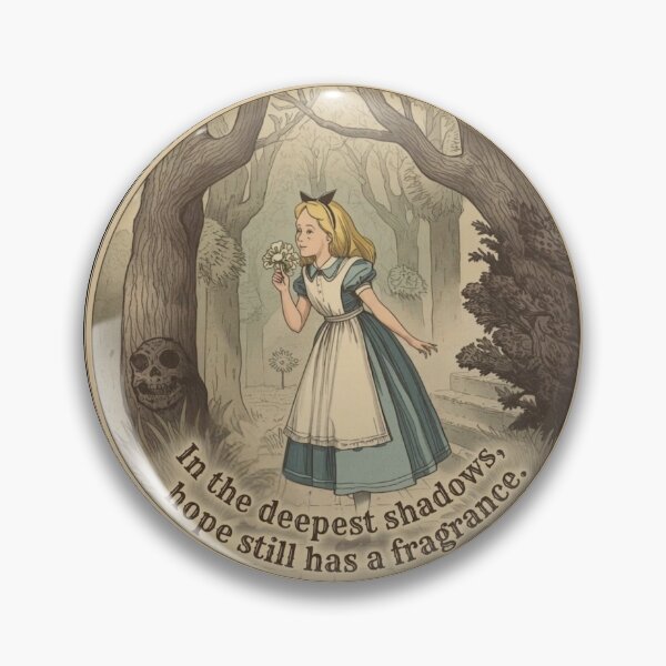Item preview, Vintage Alice in the Dark Woods - Whimsical Hope Illustration designed and sold by Rose Collection Shop.