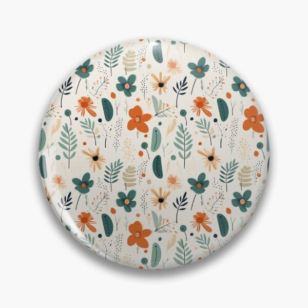 Item preview, Orange Retro Flower Motif designed and sold by PetalandPixal.