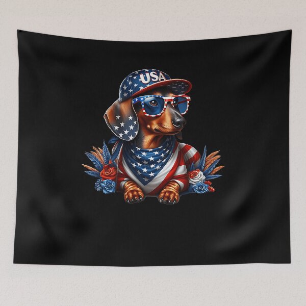 Item preview, Dachshund 4th of July Patriotic Dog Dachshund Fourth of July designed and sold by Boutkimaewab.
