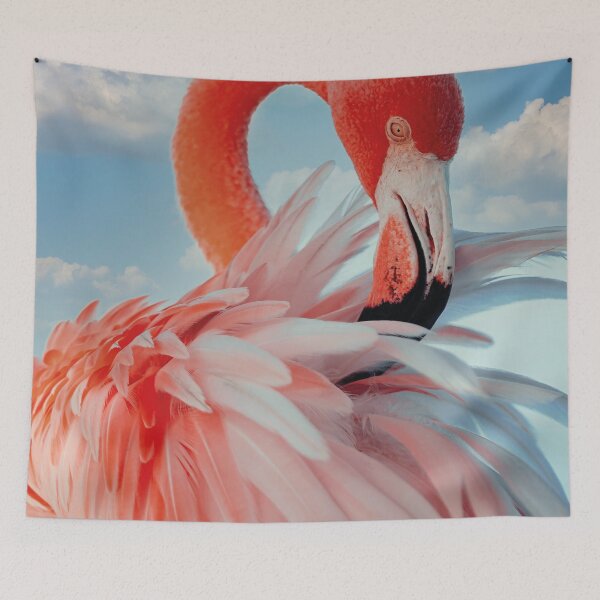 Item preview, Elegant flamingo in sunlight, tropical nature design designed and sold by Mauswohn.