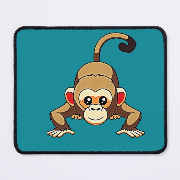 Item preview, Cute Crawling Monkey Sticker – Funny Playful Cartoon Animal Kids Friendly Design designed and sold by zohocreations.