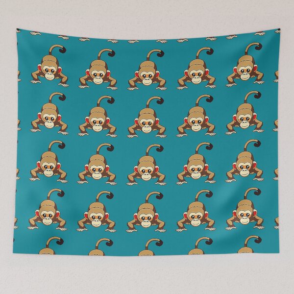 Item preview, Cute Crawling Monkey Sticker – Funny Playful Cartoon Animal Kids Friendly Design designed and sold by zohocreations.