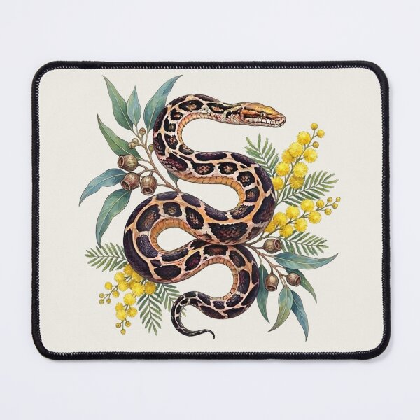 Item preview, Woma Python & Golden Wattle: A Vintage Australian Botanical Study designed and sold by Wennebabs.