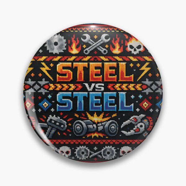 Item preview, Steel vs Steel Robot Combat Battle Knitting Pattern designed and sold by Mauswohn.