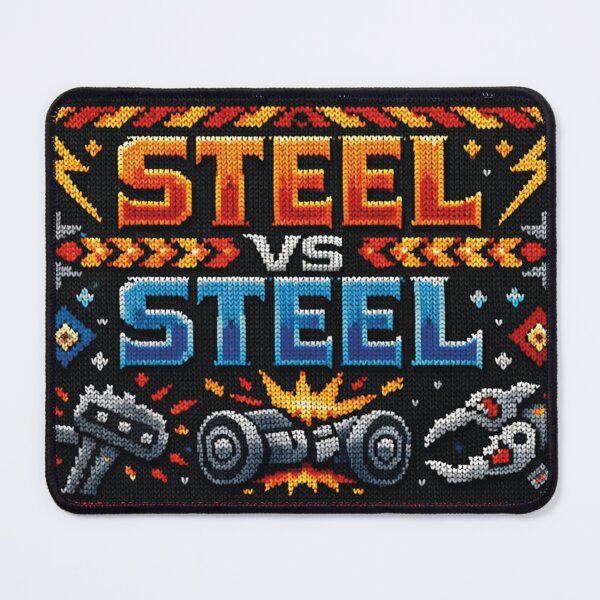Item preview, Steel vs Steel Robot Combat Battle Knitting Pattern designed and sold by Mauswohn.