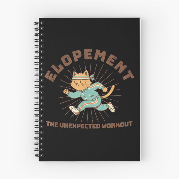 Item preview, Funny Running Cat Elopement The Unexpected Workout Retro Fitness Gym Humor designed and sold by EricCotanori.