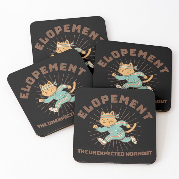 Item preview, Funny Running Cat Elopement The Unexpected Workout Retro Fitness Gym Humor designed and sold by EricCotanori.