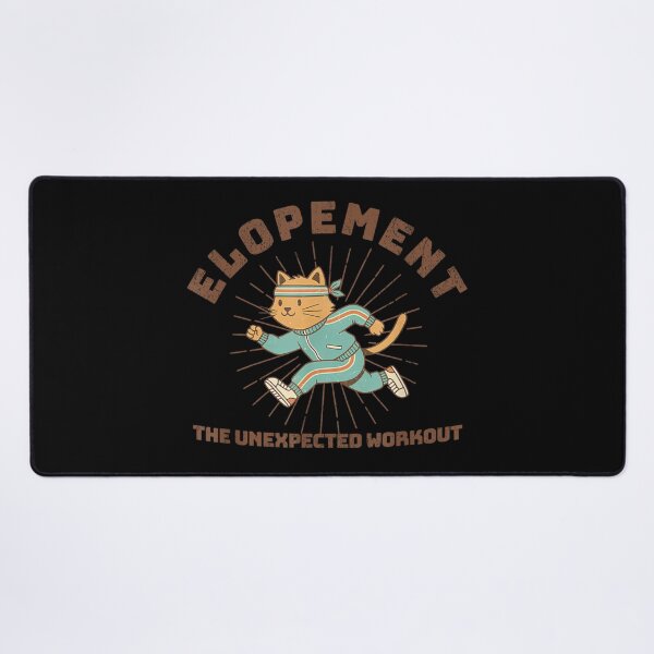 Item preview, Funny Running Cat Elopement The Unexpected Workout Retro Fitness Gym Humor designed and sold by EricCotanori.