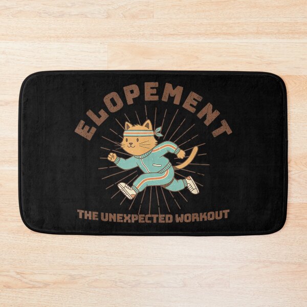 Item preview, Funny Running Cat Elopement The Unexpected Workout Retro Fitness Gym Humor designed and sold by EricCotanori.
