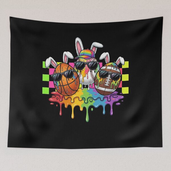 Item preview, Bunny Easter Dripping Basketball Baseball Football designed and sold by KIROSALS.