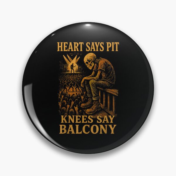 Item preview, Heavy Metal Rock Concert Heart Says Pit Knees Say Balcony designed and sold by AnnUWatts.
