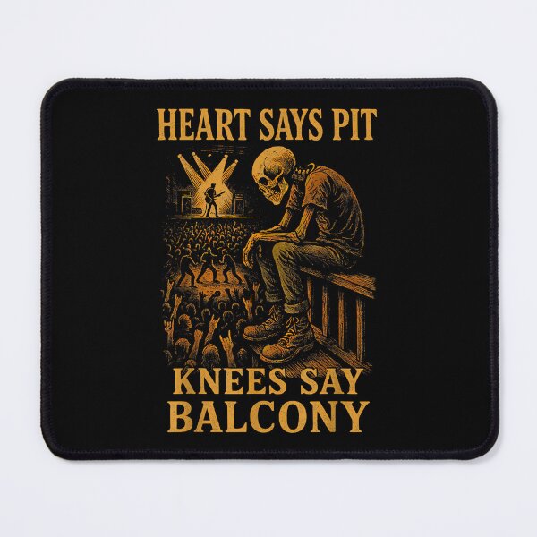 Item preview, Heavy Metal Rock Concert Heart Says Pit Knees Say Balcony designed and sold by AnnUWatts.