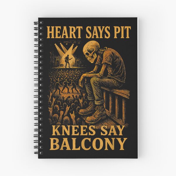 Item preview, Heavy Metal Rock Concert Heart Says Pit Knees Say Balcony designed and sold by AnnUWatts.