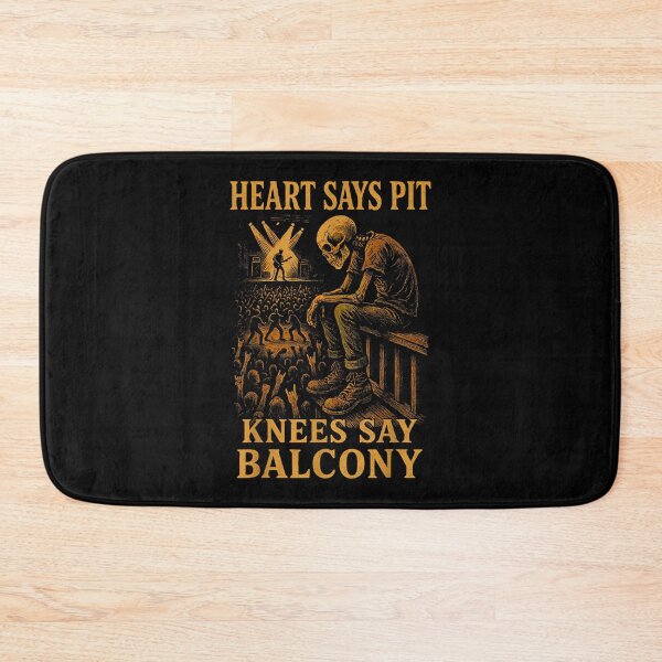 Item preview, Heavy Metal Rock Concert Heart Says Pit Knees Say Balcony designed and sold by AnnUWatts.