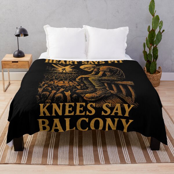 Item preview, Heavy Metal Rock Concert Heart Says Pit Knees Say Balcony designed and sold by AnnUWatts.