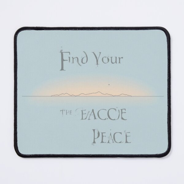 Item preview, "Find Your Peace – Minimalist Landscape T-Shirt, Sandy Beige and Soft Blue, Calm Vibe" designed and sold by Mintalize.