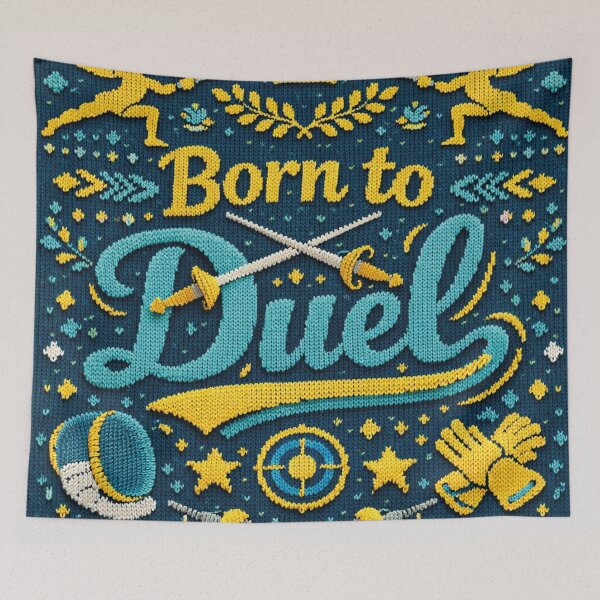 Item preview, Born to Duel Fencing Sport Lifestyle Knitting Patterns designed and sold by Mauswohn.