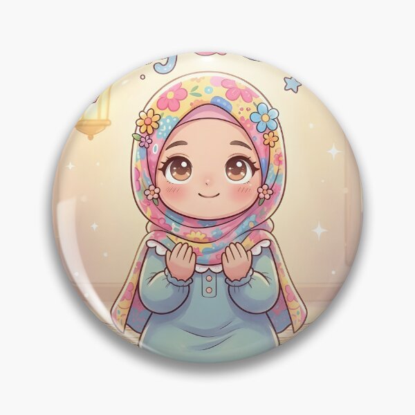 Item preview, Pray & Shine – Cute Muslim Girl Illustration designed and sold by Hustle DNA Studio.