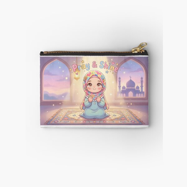 Item preview, Pray & Shine – Cute Muslim Girl Illustration designed and sold by Hustle DNA Studio.