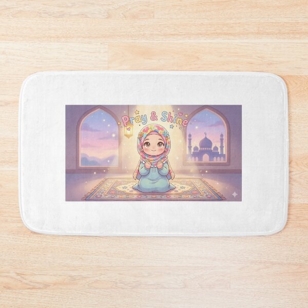 Item preview, Pray & Shine – Cute Muslim Girl Illustration designed and sold by Hustle DNA Studio.