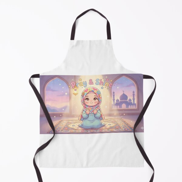 Item preview, Pray & Shine – Cute Muslim Girl Illustration designed and sold by Hustle DNA Studio.