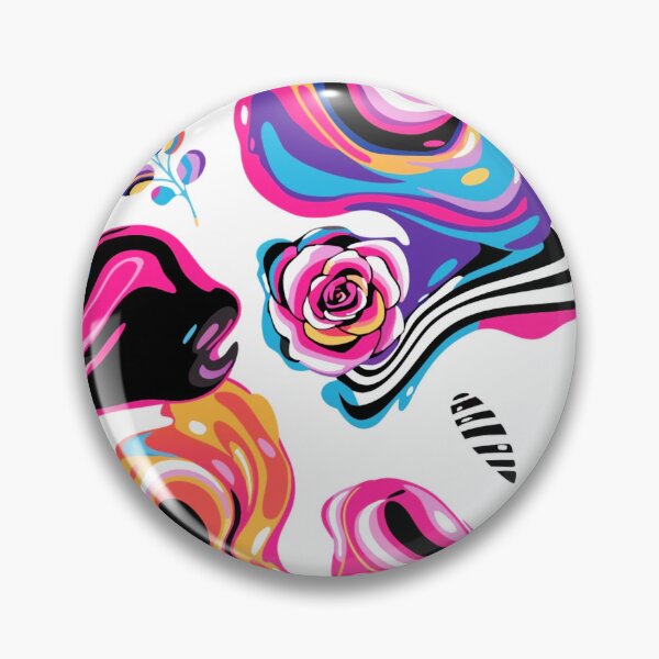 Item preview, A vibrant and colorful abstract floral design on a white background designed and sold by Creative88Art.