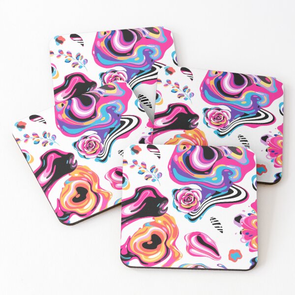 Item preview, A vibrant and colorful abstract floral design on a white background designed and sold by Creative88Art.