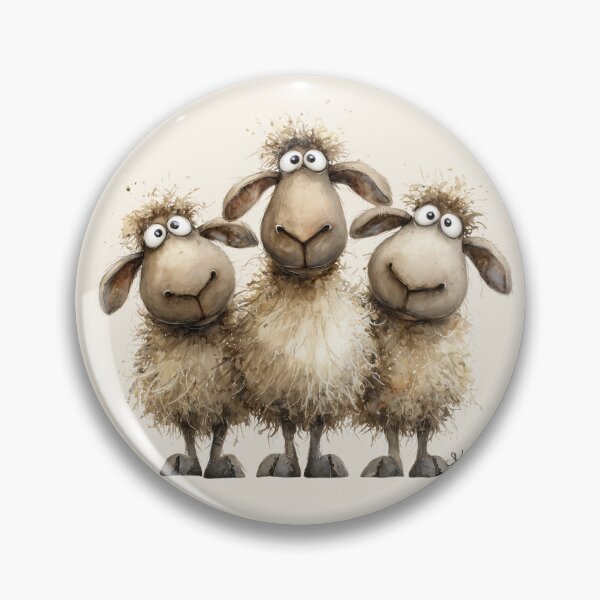 Item preview, Gorgeous Valais Sheep ' Smudge, Snowball & Fuzz ’ BY SHiRLeY MacARTHuR designed and sold by Shirley MacArthur Art.