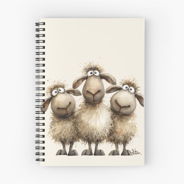 Item preview, Gorgeous Valais Sheep ' Smudge, Snowball & Fuzz ’ BY SHiRLeY MacARTHuR designed and sold by Shirley MacArthur Art.