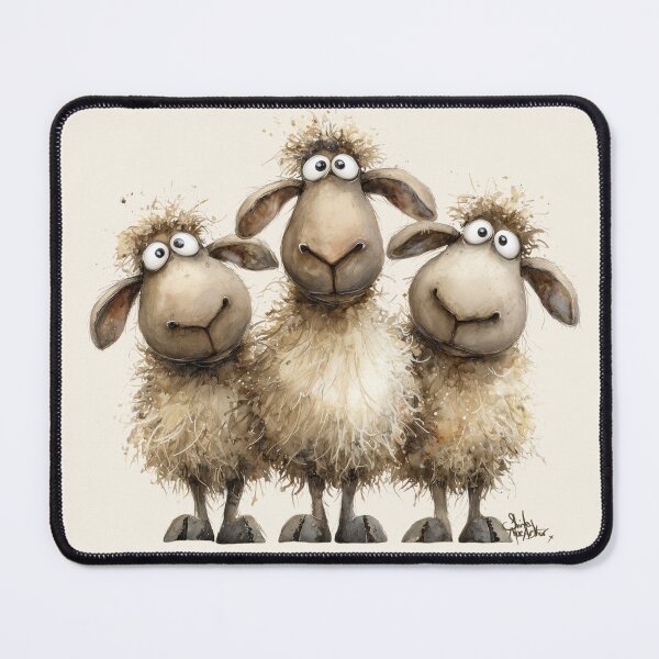 Item preview, Gorgeous Valais Sheep ' Smudge, Snowball & Fuzz ’ BY SHiRLeY MacARTHuR designed and sold by Shirley MacArthur Art.