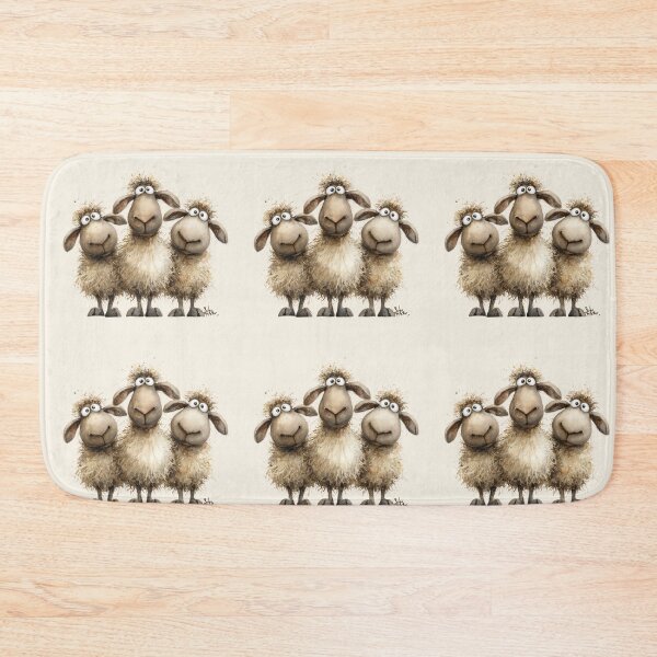 Item preview, Gorgeous Valais Sheep ' Smudge, Snowball & Fuzz ’ BY SHiRLeY MacARTHuR designed and sold by Shirley MacArthur Art.