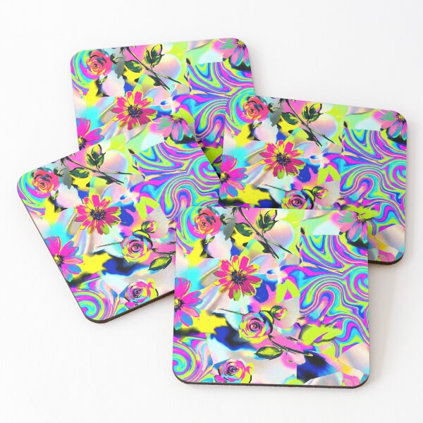 Item preview, A vibrant floral pattern with colorful flowers and swirling designs designed and sold by Creative88Art.