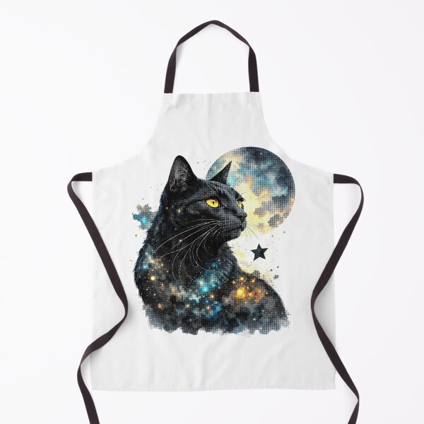 Item preview, Black Cat Moon Galaxy – Witchy Aesthetic Cosmic Cat Design designed and sold by entinta2.
