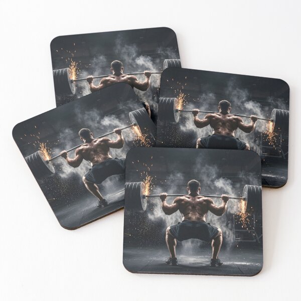 Item preview, Power Squat – Explosive Gym Strength Artwork designed and sold by Hustle DNA Studio.