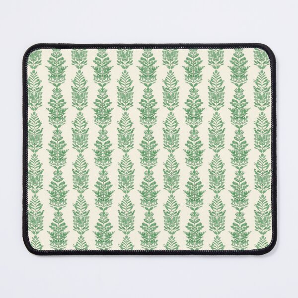Item preview, Emerald Green and Cream Fern Pattern designed and sold by burbankdesigns.