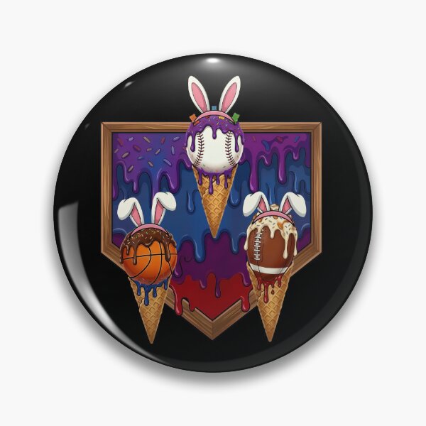Item preview, Bunny Easter Baseball Basketball Football Dripping Sports Ice Cream designed and sold by KIROSALS.
