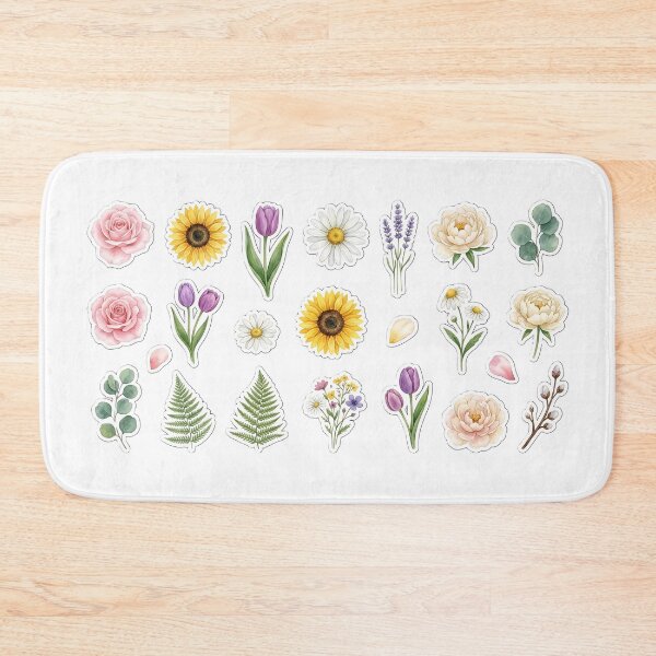 Item preview, Watercolor Floral Sticker Pack - Botanical Flower & Leaf Illustrations for Bullet Journaling and Laptops designed and sold by KINGSMILESTORE.