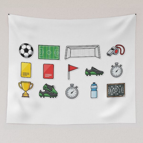 Item preview, Ultimate Football & Soccer Sticker Pack - Sports Equipment & Gear Icons designed and sold by KINGSMILESTORE.