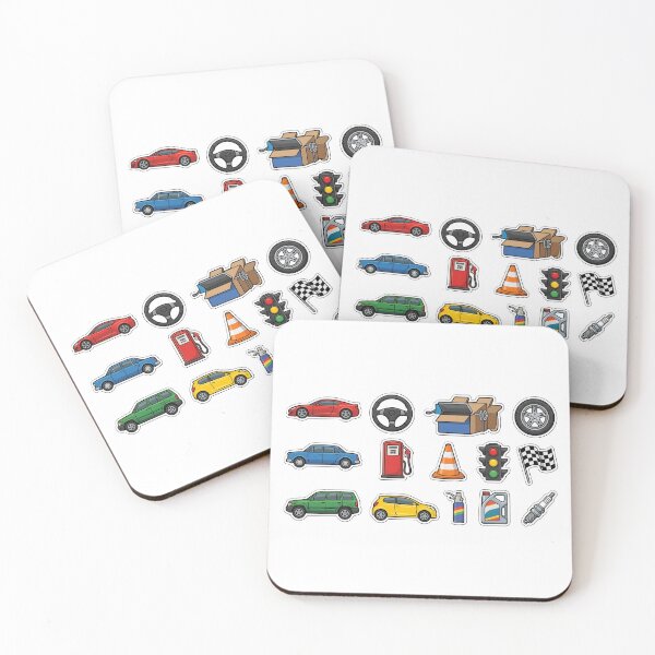 Item preview, Cars Icon Sticker Pack - Generic Automotive Designs designed and sold by KINGSMILESTORE.