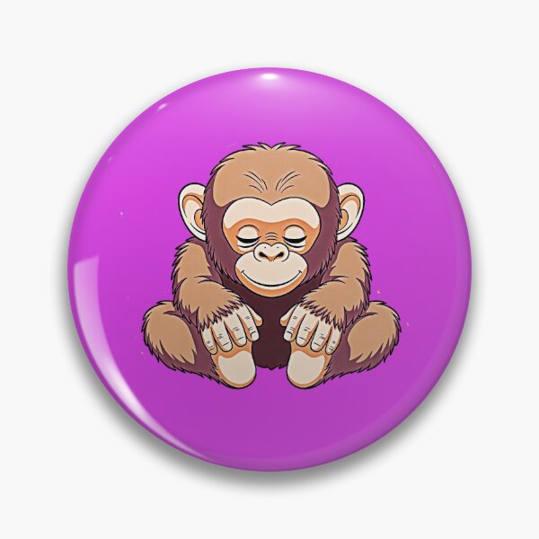 Item preview, Zen Sleepy Chimp Cartoon | Peaceful Resting Primate Kawaii Sticker designed and sold by zohocreations.