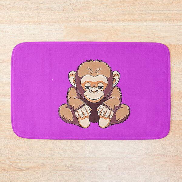 Item preview, Zen Sleepy Chimp Cartoon | Peaceful Resting Primate Kawaii Sticker designed and sold by zohocreations.