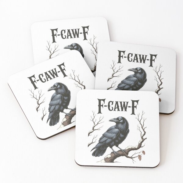 Item preview, Gothic Crow F-Caw-F Black Bird Halloween Raven Graphic designed and sold by PunkNation-Arts.