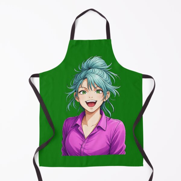 Item preview, Pretty Laughing Manga Girl – Animated Portrait with Green Eyes. designed and sold by chromyral-creations.