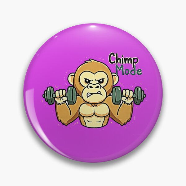 Item preview, Chimp Mode Activated | Muscular Gym Monkey Lifting Weights Sticker designed and sold by zohocreations.