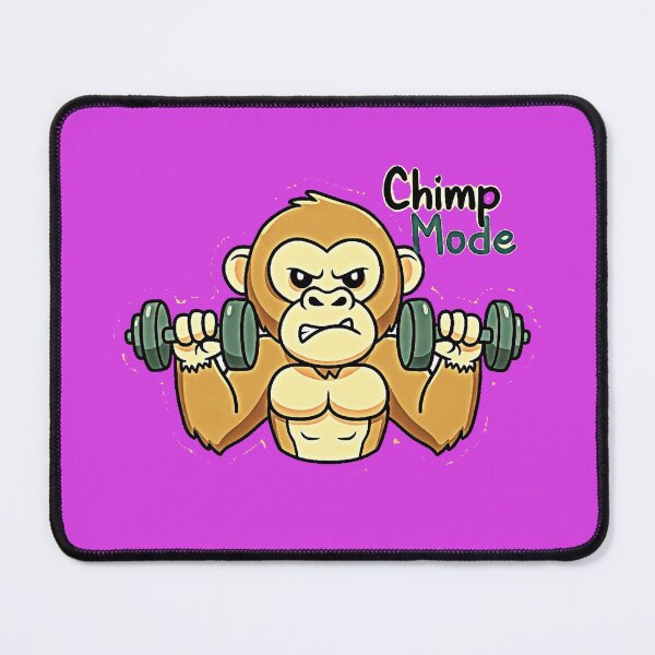 Item preview, Chimp Mode Activated | Muscular Gym Monkey Lifting Weights Sticker designed and sold by zohocreations.
