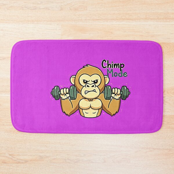 Item preview, Chimp Mode Activated | Muscular Gym Monkey Lifting Weights Sticker designed and sold by zohocreations.