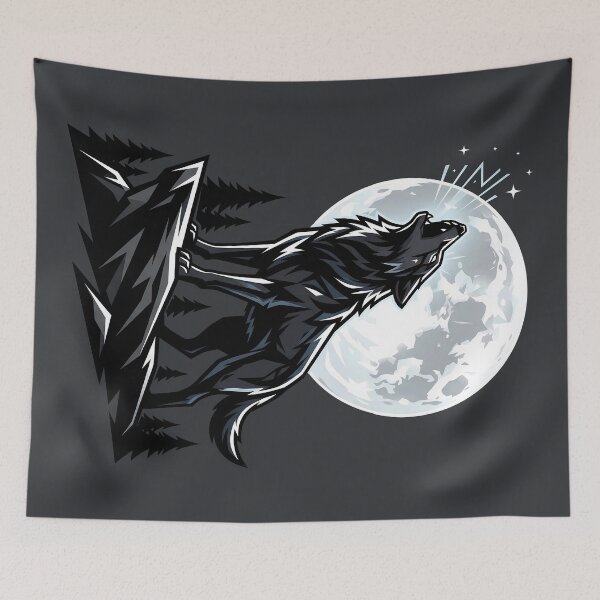 Item preview, Wolf Howling at the Full Moon designed and sold by SolaoLab.